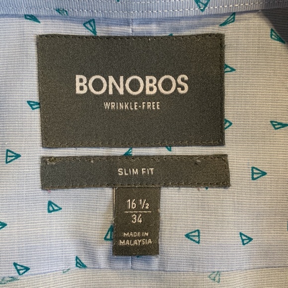 Bonobos long sleeve button down shirt.  16 1/2 - 34 - Picture 7 of 7